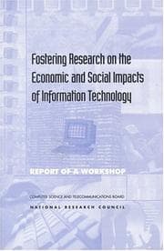 Tapa de Fostering research on the economic and social impacts of information technology