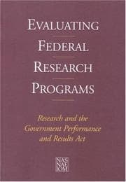 Tapa de Evaluating federal research programs