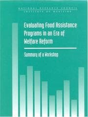 Tapa de Evaluating food assistance programs in an era of welfare reform