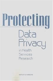 Tapa de Protecting data privacy in health services research