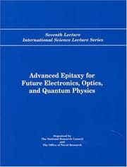 Tapa de Advanced epitaxy for future electronics, optics, and quantum physics