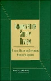 Tapa de Immunization Safety Review