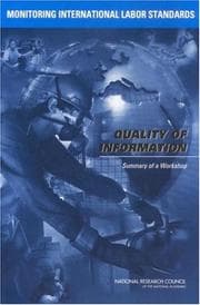 Tapa de Monitoring International Labor Standards: Quality of Information