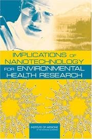 Tapa de Implications of nanotechnology for environmental health research