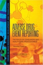 Tapa de Adverse drug event reporting