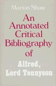 Tapa de An annotated critical bibliography of Alfred, Lord Tennyson