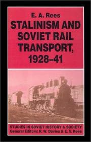 Tapa de Stalinism and Soviet Rail Transport, 1928-41