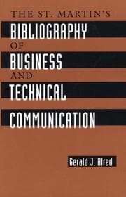 Tapa de The St. Martin's bibliography of business and technical communication