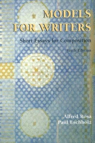 Tapa de Models for writers