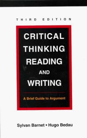 Tapa de Critical thinking, reading, and writing