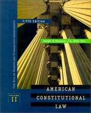 Tapa de American Constitutional Law, Volume II