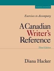 Tapa de Exercises to Accompany A Canadian Writer's Reference