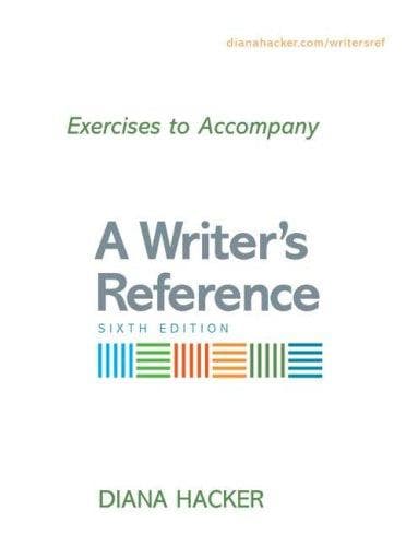 Tapa de Exercises to Accompany a Writer's Reference