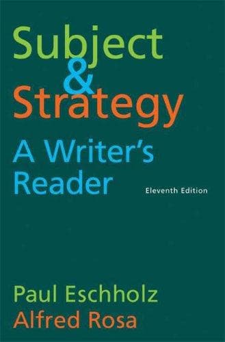 Tapa de Subject & strategy