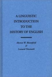Tapa de A linguistic introduction to the history of English