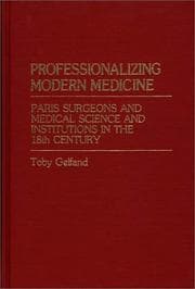Tapa de Professionalizing modern medicine