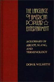 Tapa de The language of American popular entertainment