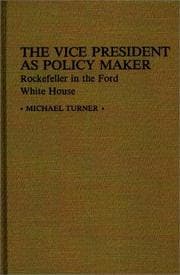 Tapa de The vice president as policy maker