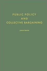 Tapa de Public policy and collective bargaining