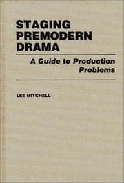 Tapa de Staging premodern drama