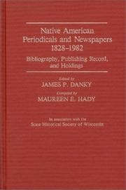 Tapa de Native American periodicals and newspapers, 1828-1982