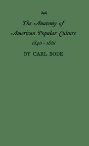Tapa de The anatomy of American popular culture, 1840-1861