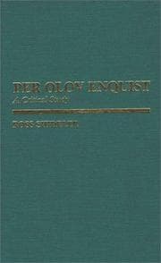 Tapa de Per Olov Enquist, a critical study