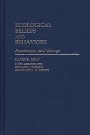 Tapa de Ecological beliefs and behaviors