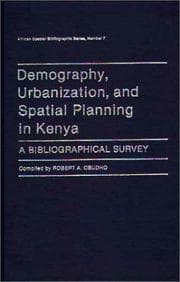 Tapa de Demography, urbanization, and spatial planning in Kenya