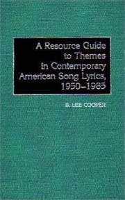 Tapa de A resource guide to themes in contemporary American song lyrics, 1950-1985