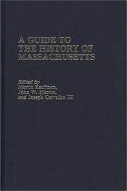 Tapa de A Guide to the history of Massachusetts