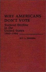 Tapa de Why Americans don't vote