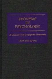 Tapa de Eponyms in psychology