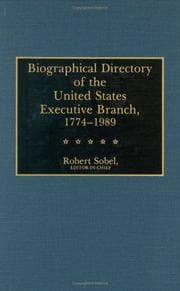 Tapa de Biographical directory of the United States executive branch, 1774-1989