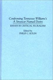 Tapa de Confronting Tennessee Williams's A Streetcar Named Desire
