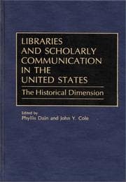 Tapa de Libraries and scholarly communication in the United States