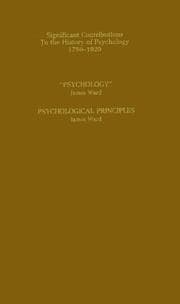 Tapa de "Psychology" :Psychological Principles