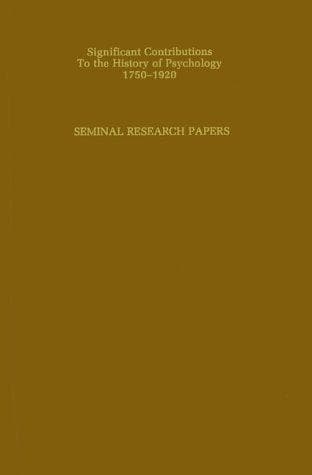 Tapa de Seminal Research Papers