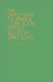 Tapa de The United States vs. Ulysses by James Joyce