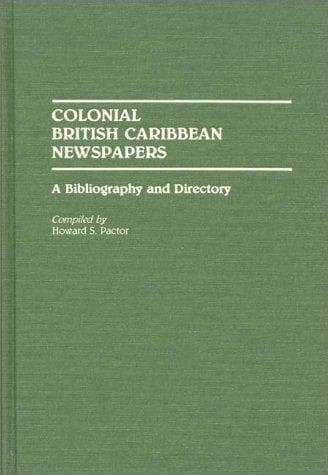Tapa de Colonial British Caribbean newspapers