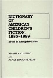Tapa de Dictionary of American children's fiction, 1985-1989