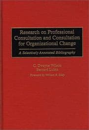 Tapa de Research on professional consultation and consultation for organizational change