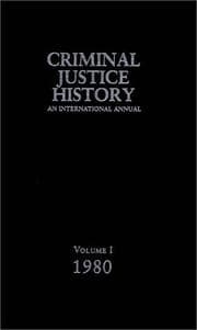 Tapa de Criminal Justice History