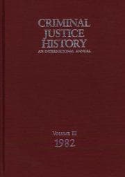 Tapa de Criminal Justice History