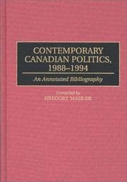 Tapa de Contemporary Canadian politics, 1988-1994