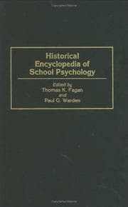 Tapa de Historical encyclopedia of school psychology