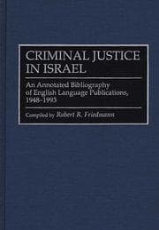 Tapa de Criminal Justice In Israel