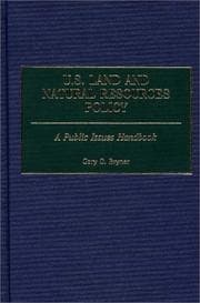 Tapa de U.S. land and natural resources policy