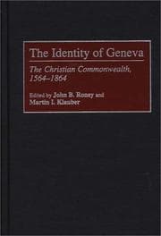 Tapa de The identity of Geneva