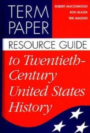 Tapa de Term paper resource guide to twentieth-century United States history